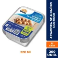 FORMA DE ALUMINIO RETANGULAR 220ML C/ 200UN (WYDA)