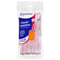CANUDO PLASTICO SACHE 245X5MM BRCO C/LISTRA VERMELHA PACT C/200UN