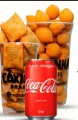 Combo Monstro (Copo G mini salgados 35 unidades + copo M mini pastel 10 unidades + Coca Cola lata  350ml)