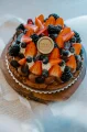 Torta Brownie com Frutas Vermelhas - 20 cm / serve 14 pessoas