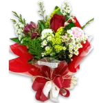 Arranjo com 1 boto de rosa