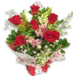 Arranjo com 6 botes de rosas