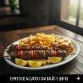 ESPETO DE ALCATRA COM BAI�O E QUEIJO