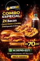 2 X-Bacon + Batata Cheddar e Bacon + Refri 2L