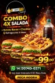 4 X-Salada + Batata Cheddar e Bacon + Refri 2L