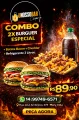 2 X-Burguer Especial + Batata Cheddar e Bacon + Refri 2L