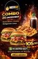 2 X-UnossoBar + Batata Cheddar e Bacon + Refri 2L