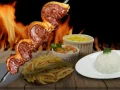Espeto De Picanha - Arroz, Farofa, Vinagrete e Mandioca (Serve 2 Pessoas)