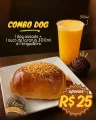 X- DOG + SUCO LARANJA + BRIGADEIRO