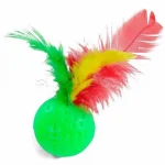 Bola com Pena para Gatos Colorida 1un