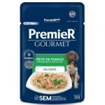 Ra��o �mida Gourmet para C�es Filhotes Sabor Peito de Frango, Br�colis e Batata Doce Premier Pet 85g