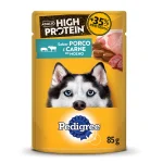 Ra��o �mida Pedigree Sach� High Prote�na C�es Adultos Porco E Carne Ao Molho 85gr