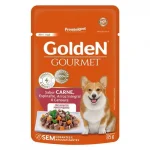 Ra��o �mida Sach� Golden Gourmet Adultos Porte Pequeno Sabor Carne - 85 G