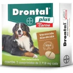 Drontal Plus Caes Sabor Carne 35kg 2 Cp