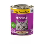 Ra��o �mida Para Gatos Adultos Sabor Pat� de Frango Whiskas 290g