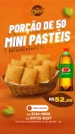 50 MINI PASTEIS + GUARANA 1 LITRO