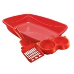 Kit para Gatos Luxo Vermelho Pet Injet 3x1