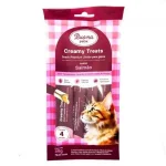 Snack Cremoso Para Gatos Sabor Salm�o Buona Petix 56g Pacote com 4 Unidades