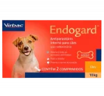 Verm�fugo Endogard para C�es at� 10kg Virbac Caixa com 2 Comprimidos