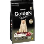 Ra��o Golden Gatos Castrados Sabor Carne - 3 Kg