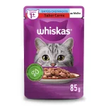 Ra��o �mida Sach� Whiskas Gatos Adultos Castrados Sabor Carne Ao Molho - 85 G