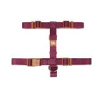 Conjunto Peitoral Para Cachorros, Modelo H, Cor Bord� E Caqui, Tamanho M