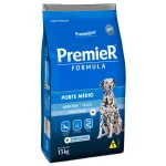 Ra��o C�es Adultos Porte M�dio Sabor Frango F�rmula Premier 15kg