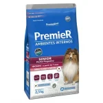 Ra��o Premier Ambientes Internos C�es S�nior Ra�as Pequenas Sabor Frango E Salm�o - 2,5 Kg