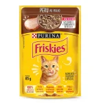 Ra��o �mida Sach� Friskies Para Gatos Adultos Sabor Peru Ao Molho - 85 G