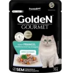 Ra��o �mida Sach� Golden Gourmet Gatos Castrados Sabor Frango 70g