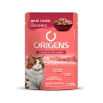 Ra��o �mida Sach� Origens Gatos Adultos e Filhotes Sabor Carne Ao Molho - 85 G