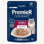 Ra��o �mida Sach� Premier Gatos Castrados Sabor Atum e Arroz Integral - 70 G