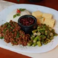 Carne Moída + Feijão + Quiabo + Arroz