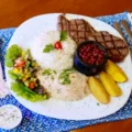 Alcatra Grelhada + Feij�o + Farofa + R�sticas + Arroz