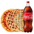 3 PIZZAS G + 1 REFRIGERANTE 2LT