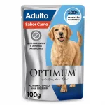 Ra��o �mida Sach� Optimum C�es Adultos Ra�as Grandes Sabor Carne - 100g