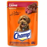 Sach� Para C�es Adultos Sabor Carne Champ 85g