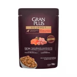 100g- Ra��o �mida GranPlus Gourmet Sach� para C�es Adultos Sabor Salm�o e Frango.