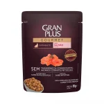 85g- Ra��o �mida GranPlus Gourmet Sach� para Gatos Adultos Sabor Salm�o.