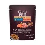 85g- Ra��o �mida GranPlus Gourmet Sach� para Gatos Castrados Sabor Salm�o e Frango.