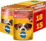 Pack Ra��o �mida Pedigree Sach� Carne ao Molho para C�es Adultos RP - Leve 18 Pague 15