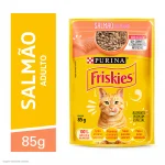 Ra��o �mida Friskies Sach� para Gatos Adultos Sabor Salm�o ao Molho - 85g