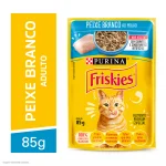 Ra��o �mida Friskies Sach� para Gatos Adultos Sabor Peixe ao Molho - 85g