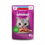 Ra��o �mida Whiskas Sach� Carne ao Molho para Gatos Adultos Castrados 85 g