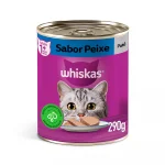 Ra��o �mida Whiskas Lata para Gatos Adultos Sabor Peixe - 290g
