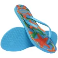 Chinelo Feminino Slim Tropical Azul Tamanho 39 Havaianas