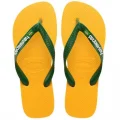 Chinelo Havaianas Brasil Logo Amarelo Pop N�45/46