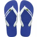 Chinelo Havaianas Logo Brasil Azul Naval N35/36