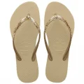 Chinelo Havaianas Slim Glitter Ii Bege N�39/40