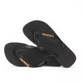 Chinelo Havaianas Slim Logo Metallic Preto N35/36